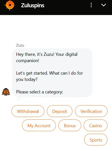 ZuluSpins casino Klantenservice