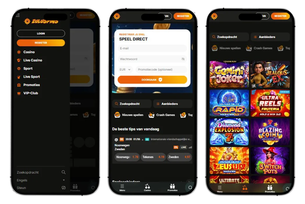 ZuluSpins casino mobiele